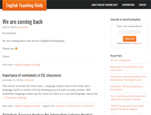 Tablet Screenshot of englishteachingdaily.com